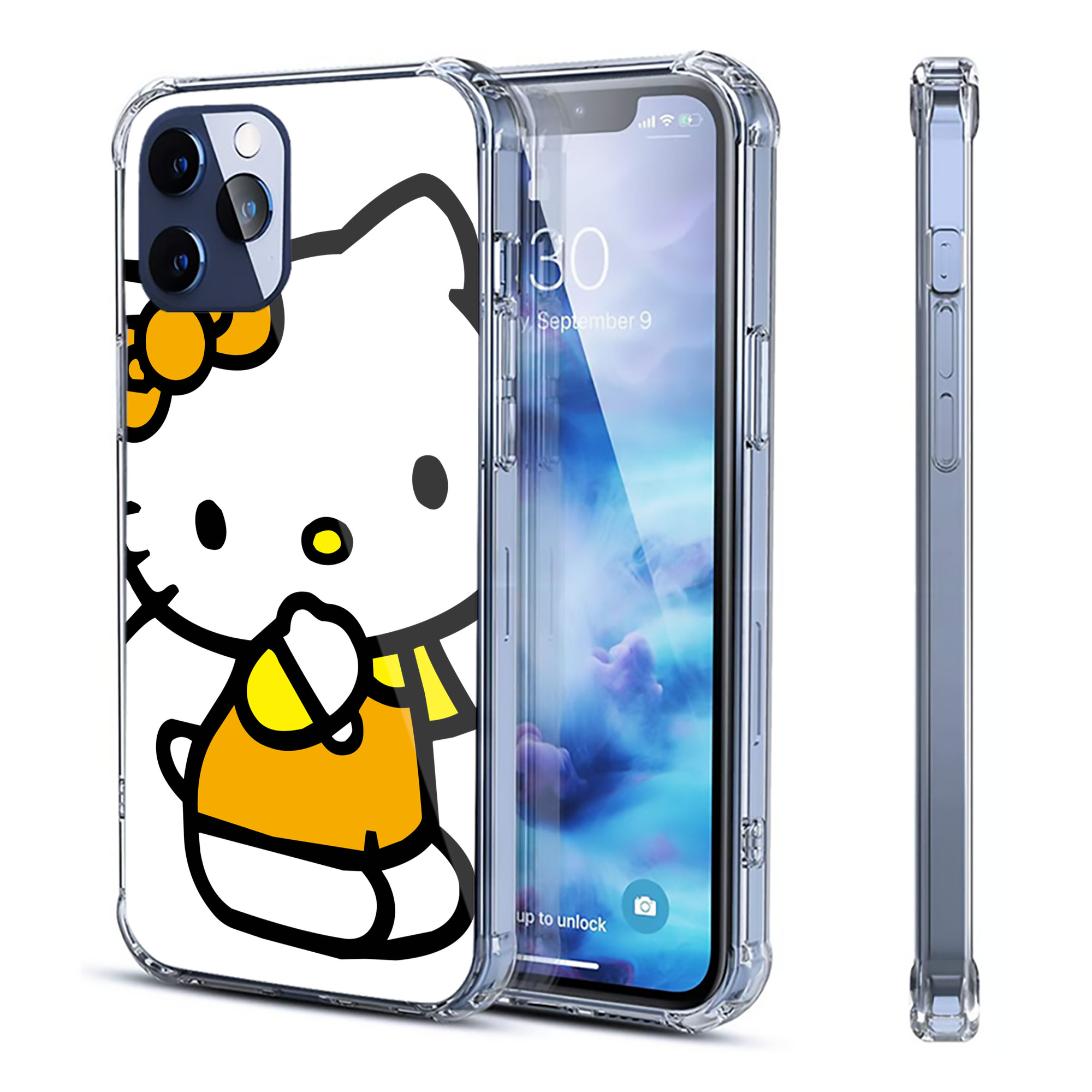 （画像用） Hello Kitty ハローキティ 【iPhone 12シリーズ対応】透明スマホケース（クリアソフトケース）
